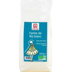 Farine de riz blanc bio en sachet de 500 g