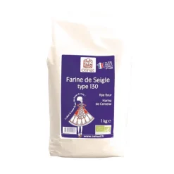 Farine de seigle T130 bio en sachet de 1 kg