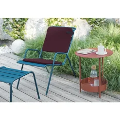 Fauteuil bas coloris bleu acapulco Monceau Fermob - 73 cm