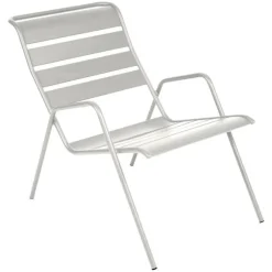 Fauteuil bas coloris gris en acier Monceau