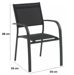 Fauteuil de jardin en aluminium et textilène Creador Tosca