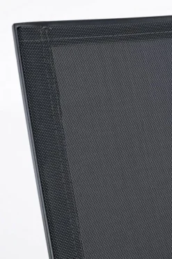 Fauteuil de jardin en aluminium et textilène anthracite BIZZOTTO Krion