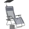 Fauteuil de relaxation de jardin Relax Zen édition silex Velio® coloris gris Lafuma - 68 x 88 x 115 cm