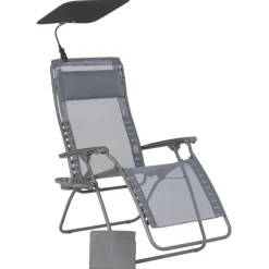 Fauteuil de relaxation de jardin Relax Zen édition silex Velio® coloris gris Lafuma - 68 x 88 x 115 cm