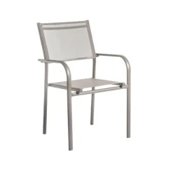 Fauteuil en aluminium et toile polyester Niello - 87 x 51 x 56 cm