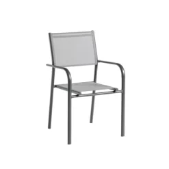 Fauteuil en aluminium et toile polyester Niello - 87 x 51 x 56 cm