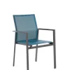 Fauteuil en aluminium et toile Abelia - 61 x 56 x 87 cm