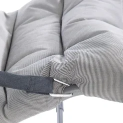 Fauteuil en aluminium et toile Oléfine gris Fiam Fiesta Soft - 86/99 x 62 cm