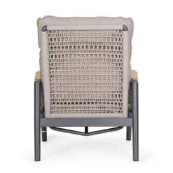 Fauteuil inclinable en aluminium anthracide Miguel Pélican