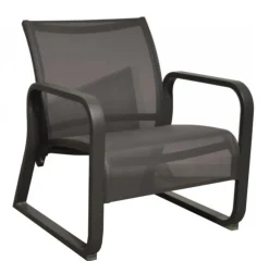 Fauteuil lounge aluminium gris, PROLOISIRS quenza ii - graphite