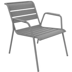 Fauteuil lounge en acier gris Lapilli Fermob Monceau - 87 x 77 x 86 cm
