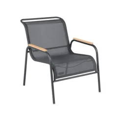 Fauteuil lounge en acier et toile extérieure coloris carbone Coolside Fermob - 87 x 77 x 86 cm