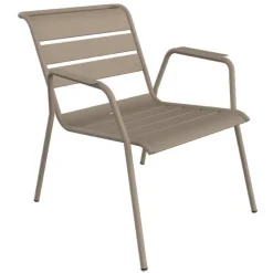 Fauteuil Lounge Monceau coloris orange en acier Fermob - 87 x 77 cm