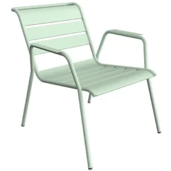 Fauteuil Lounge Monceau coloris vert en acier Fermob - 87 x 77 cm