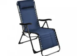 Fauteuil relax basculant, graphite et bleu, PROLOISIRS NEO