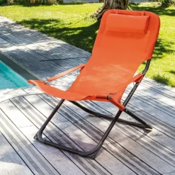 Fauteuil relax orange 127 x 61 x 28,5 cm