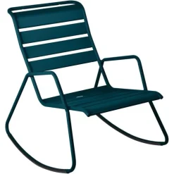 Fauteuil rocking chair coloris bleu acapulco Monceau Fermob - 72 cm