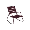 Fauteuil rocking chair coloris rouge en acier Monceau - 68 x 78 x 88 cm