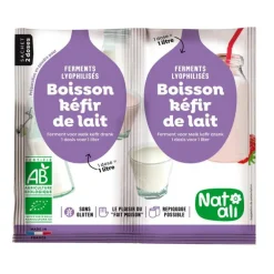 Ferment pour kéfir de lait bio Natali en sachet - 2 x 60 g