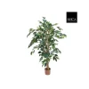 Ficus Benjamina vert plante artificielle en pot H 110 x Ø 65 cm