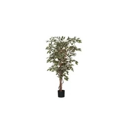 Ficus Hawaii vert panaché plante artificielle en pot H 150 x Ø 65 cm