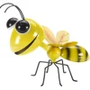 Figurine décorative abeille coloris jaune en métal Smartgarden - 21 x 23 x 12,5 cm
