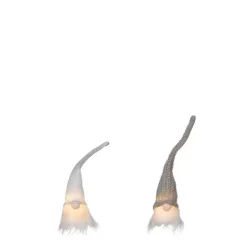 Figurine gnome avec LED - 6 x 5,5 x 26 cm