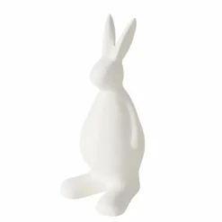Figurine lapin en dolomite blanc Holly M - 8,9 x 9 x 19,5 cm