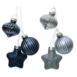 Figurine oignon étoile coloris bleu en vert - 3,5 x 11,5 cm