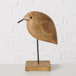 Figurine oiseau en manguier naturel Tico - 16 x 7 x 24 cm