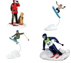 Figurine pour village de Noël Lemax Vail village Skieur