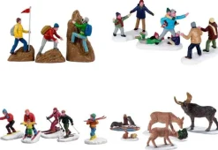 Figurine pour village de Noël Lemax thème Le sport est bon pour la santé