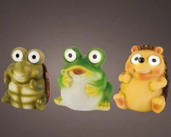 Figurine solaire décorative animal coloris blanc chaud - Ø 12 x 12 cm