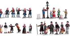 Figurines assorties pour village de Noël Lemax Vail village - 6 pièces