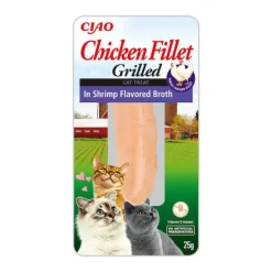 Filet de poulet grillé pour chat Inaba Ciao saveur crevette - 25 g