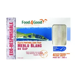 Filets de merlu blanc du Cap Food4Good - 500 g (4 pièces)