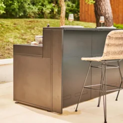 Fileurs x 2 en acier pour meuble support Forge Adour - 16,2 x 3 x 108,2 cm