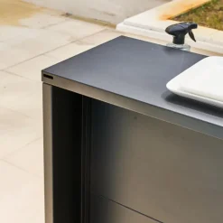 Fileurs x 2 en acier pour meuble support Forge Adour - 16,2 x 3 x 108,2 cm