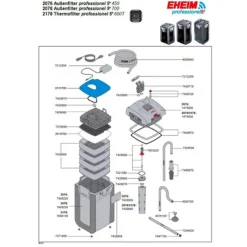 Filtre professionnel cuve dédiée, matière résistante - EHEIM PIÈCES DÉTACHÉES modèle 5e 600t (2178)