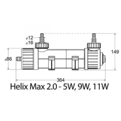Filtre UV 9W pour aquarium, AQUA MEDIC Helix Max 2.0