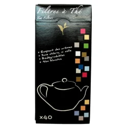 Filtres à thé biodégradables blancs x 40