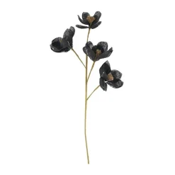 Fleur artificielle branche de jute magnolia coloris noir