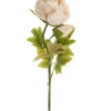 Fleur artificielle en papier tige de pivoine coloris beige - H 62 cm