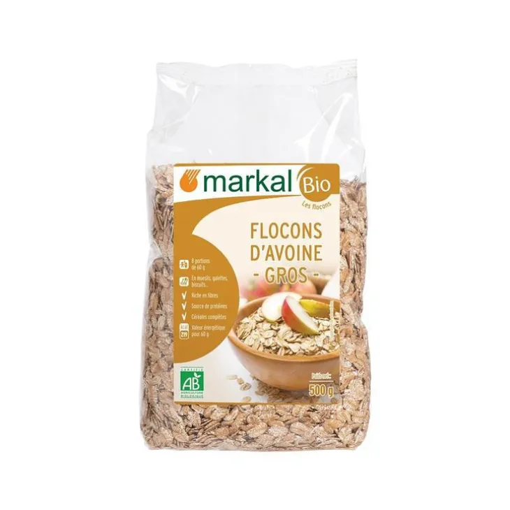 Flocon d'avoine gros bio Markal - 500 g