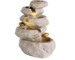 Fontaine à LED imitation pierre