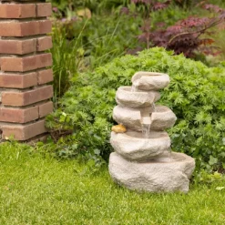 Fontaine à LED imitation pierre