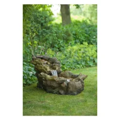 Fontaine Aspen chute d'eau en rochers 105x50x50 cm