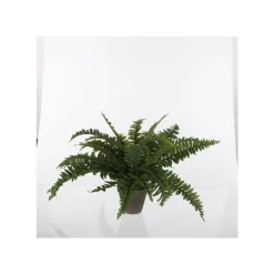 Fougère artificielle verte en pot gris H 42 x Ø 50 cm