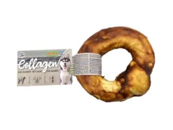 Friandise à mâcher pour chien en vrac donut de collagène au saumon Bubimex – Ø 8 cm – Prix à la pièce