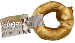 Friandise à mâcher pour chien en vrac donut de collagène au poulet Bubimex – Ø 8 cm – Prix à la pièce